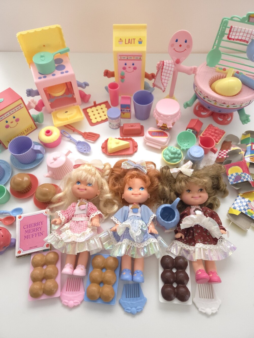 Vintage Mattel Cherry Merry Muffin Dolls and Playsets 1988